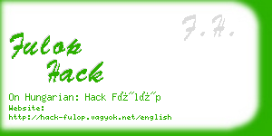 fulop hack business card